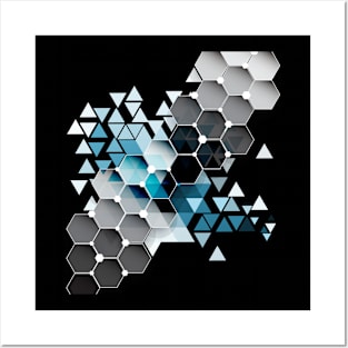 Triangle Geometry Colorful Diamond Posters and Art